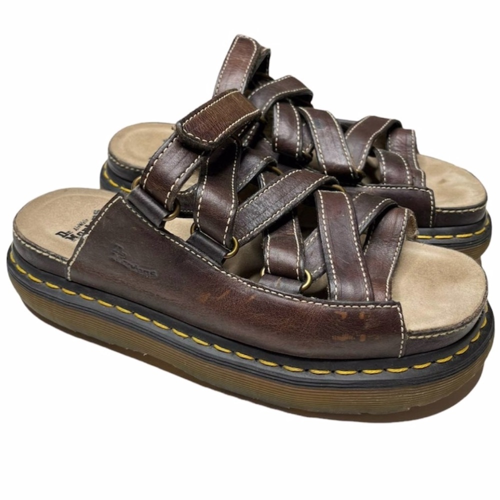 Vintage Dr. Martens Y2K Brown Leather Sandals
